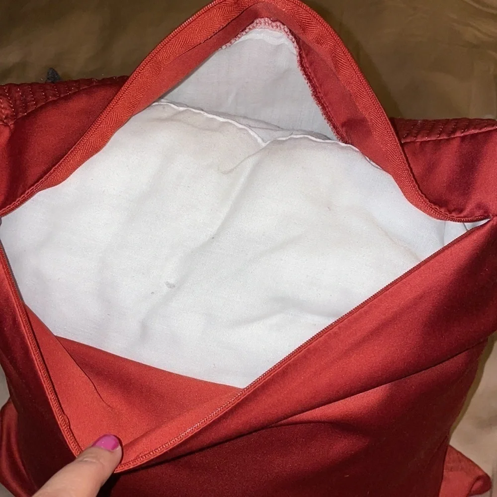 Simply Vera Vera Wang Red Throw Pillow With Floral Accents
